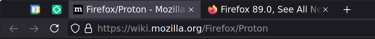 Firefox with no gap after the pinned tabs
