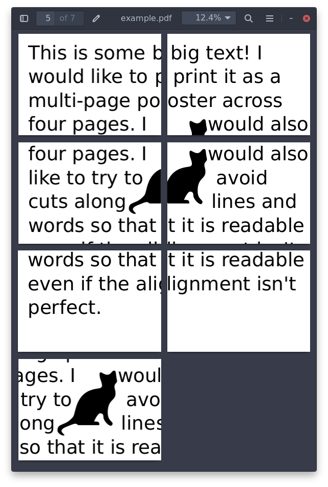 The posterized pages in a PDF viewer