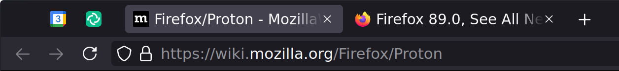 Firefox with stock theme